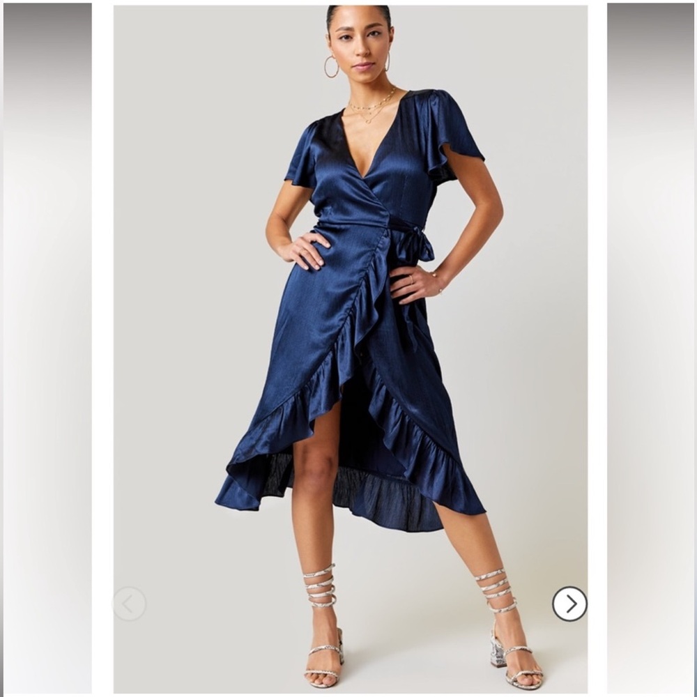 Francesca’s Navy Wrap Dress